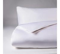Home Living NON IRON Luxury Easycare Plain Dyed Duvet Cover & Pillow Case(s) Bedding Set (White, Pillowcase Pair)