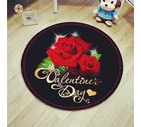 Home Living Room Doorway Bedside Carpet-3D Three-Dimensional Creative round Carpet Non-Slip Easy to Handle Stains Anti-Fading Living Room Bedroom Hanging an Basket Computer Chair Cushion