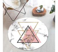 Home Living Room Doorway Bedside Carpet-Creative Geometry round Carpet Anti-Fading Easy to Handle Stains Non-Slip Geus Practical Living Room Bedroom Computer Chair Cushion