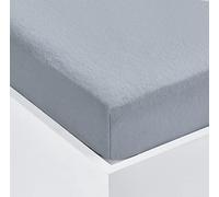 Home Living Super Soft Terry Towelling Stretch Fitted Sheet Mattress Protection Cover Fully Elasticated Extra Deep Breathable All Seasons (Grey, Double)