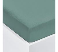 Home Living Super Soft Terry Towelling Stretch Fitted Sheet Mattress Protection Cover Fully Elasticated Extra Deep Breathable All Seasons (Sage Green, Double)