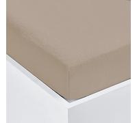 Home Living Super Soft Terry Towelling Stretch Fitted Sheet Mattress Protection Cover Fully Elasticated Extra Deep Breathable All Seasons (Latte, King)