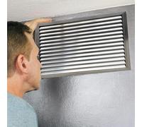 Home Louvered Grille Cover, Outdoor Wall Air Exhaust Lid Ceiling Register with Removable Blade Panel, Metal Return Air Grille Decorative(WxH 12x16in/30x41CM)