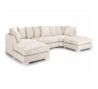 Home & Love Bishop U Shape Cinema Sofa Scatterback Corner Sofa - Pearl Cream Home & Love Cream