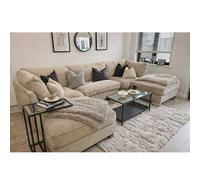 Home & Love Denver Bishop U Shape Cinema Sofa Fixedback Corner Sofa - Beige Home & Love Beige