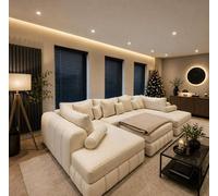 Home & Love Lilly Cinema U Shape Sofa - Plush Cream