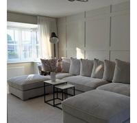 Home & Love Luxury Bishop U Shape Corner Sofa - Cream Naples