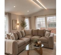 Home & Love Luxury Dylan Scatter Corner Sofa - Naples Beige