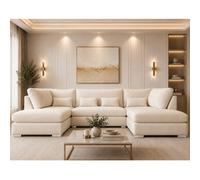 Home & Love Luxury London U Shape Corner Sofa - Naples Cream
