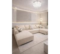 Home & Love Luxury Sloane U Shape Corner Sofa - Naples Cream