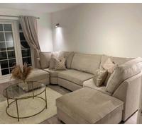 Home & Love Miami Bishop U Shape Cinema Sofa Fixedback Corner Sofa - Sand in Light Sand Home & Love Light Sand