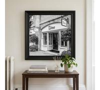 HOME LUXE INTERIOR Dior Fashion Black Step Frame 70x70cm Luxury Wall Art Home Decor Style | Size: 70x70 cm HOME LUXE INTERIOR Black 70x70 cm
