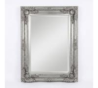 HOME LUXE INTERIOR Vintage Wall Mirror 90cm x 120cm Silver Ornate Antique Style Frame | Size: 130 cm x 35 cm HOME LUXE INTERIOR Silver 130 cm x 35 cm