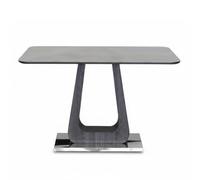 HOME LUXE INTERIOR Zermatt 110cm Grey Ceramic Console Table with Black Metal U-Base HOME LUXE INTERIOR Grey