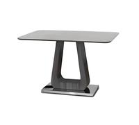 HOME LUXE INTERIOR Zermatt 55cm Grey Ceramic Lamp Table with Architectural Black Base HOME LUXE INTERIOR Grey