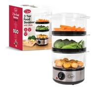 Home Luxe Interiors 3 Tier Food Steamer - 7.2L Capacity With Rice Bowl, 400W Power