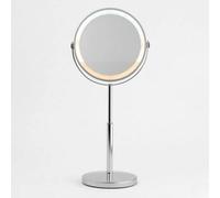Home Luxe Interiors 7" Rechargeable Led Double Sided Makeup Mirror - Chrome Finish 3X Zoom