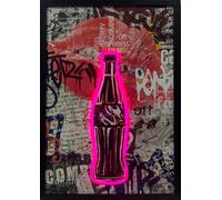 Home Luxe Interiors Cola Drink Bottle Pink Neon Led Wall Art 40 X 60 Cm