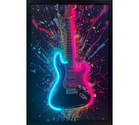Home Luxe Interiors Electric Guitar Neon Led Wall Art 40 X 60 Cm