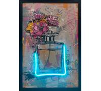 Home Luxe Interiors Floral Perfume Bottle Neon Led Wall Art 40 X 60 Cm