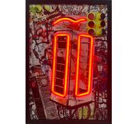 Home Luxe Interiors London Telephone Box Neon Led Wall Art 40 X 60 Cm