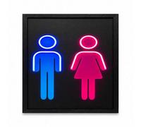 Home Luxe Interiors Neon Led Restroom Wall Art Sign Usb Powered Bathroom Decor 40X60Cm