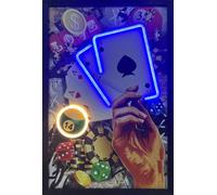 Home Luxe Interiors Playing Cards Neon Led Wall Art 40 X 60 Cm