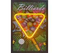 Home Luxe Interiors Pool Balls Triangle Neon Led Wall Art 40 X 60 Cm