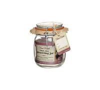 KitchenCraft Home Made Glass Jar with Clip Lid and Airtight Seal, 750 ml, Red