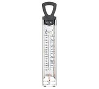 KitchenCraft Home Made Sugar Thermometer for Cooking Candy or Jam, Deep Frying and General Kitchen Use, Stainless Steel, 30.5 cm, White