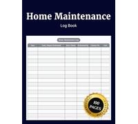 Home Maintenance Log Book: Simple Daily Journal to Track and Organize Home Maintenance Repairs Renovations and Upgrades for Homeowners Renters and Property Managers