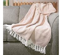 Home Maison Throws, White-Blush, 50x60