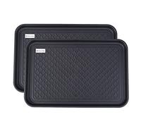 Home-Man Multi-Purpose Boot Tray Mat, Shoe Mat, Pet Bowl, Waterproof Trays for Indoor/Outdoor Floor Protection, 24" x 15" (2 Pack)