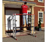 Home Master® Aluminium Multi-Purpose Ladder | Adjustable 5-in-1 Scaffolding | Step Ladder | Work Platform | 150 kg Weight Rating | Rubber Feet | EN131 Certified