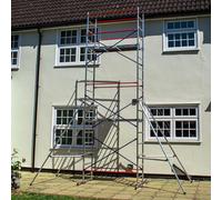 Home Master DIY Scaffold Tower | Aluminium at-Home Scaffolding | 150kg Load Capacity, Quick Assembly, Trapdoor Platform | 6m