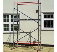 Home Master DIY Scaffold Tower | Aluminium at-Home Scaffolding | 150kg Load Capacity, Quick Assembly, Trapdoor Platform | 4m