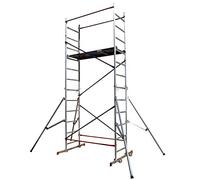 Home Master DIY Scaffold Tower | Aluminium at-Home Scaffolding | 150kg Load Capacity, Quick Assembly, Trapdoor Platform | 5m + 4 Outriggers