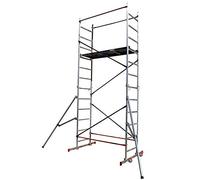 Home Master DIY Scaffold Tower | Aluminium at-Home Scaffolding | 150kg Load Capacity, Quick Assembly, Trapdoor Platform | 5m + 2 Outriggers
