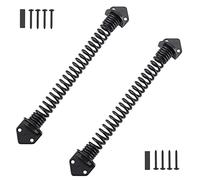Home Master Hardware 11" Gate Spring Self Closing Outdoor, Heavy Duty Gate Springs Black,Automatic Gate Closer for Wooden and Vinyl Fence, Adjustable Tension Door Springs to Close Door(Steel,2 Pack)