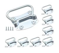 HOME MASTER HARDWARE 3-1/2 inch Pull Ring Handle Toolbox Lifting Door Case Chest Pull Handles Zinc Plated 8 Pack