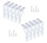 HOME MASTER HARDWARE 5" Decorative Shelf Brackets, Wall Mounted Floating Shelf Bracket, White Corner Brace Support with Screws 10 Pcs