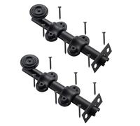 HOME MASTER HARDWARE 6 in Bolts,Heavy Duty Hidden Sliding Surface Door Bolts,Material Aluminum+Zinc Alloy+304 SS +Steel，Black