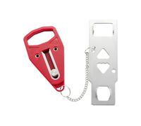 HOME MASTER HARDWARE Portable Door Lock, Travel Door Lock Red Extra Door Lock for Securing Doors from Inside, Privacy and Safety Door Lock Suitable in Home Hotel Apartment AirBNB Gifts for Women