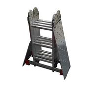 Home Master® Multi Purpose Ladder | Step Ladders, Extension Ladder, Combination Ladders | EN131 Certified | 150kg Weight Rating | Non-Slip Rubber Feet | Stabiliser Bar | Size: 4x3+Acc-StepPlat