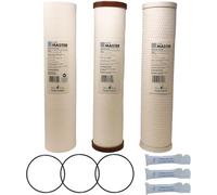 Home Master Whole House Sediment, Iron & Carbon, 3 orings & Grease, Replacement Filter Set CsetBB3SmgFeC 20x4.5