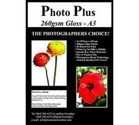Home Media Photo Plus A3 Professional Grade Photo Paper - 20 Sheets of A3, 260gsm High Gloss, Microporous Resin Coated Inkjet Photo Paper