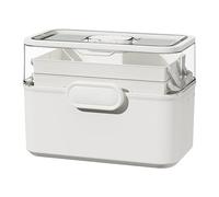 Home Medicine Cabinet - 3 Tier Removable Medication Storage, Tray Container Organizer, Multi Purpose Pill Case for Family Men Senior Daily Supplements Pills Tablets, Compact Health Management