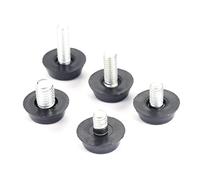 Home Metal Adjustable M6 M8 Threaded Stem 20pcs Furniture Table Desk Glide Leg Leveler Leveling Foot Adjuster Pad Screw On (Color : M6X7mm 20PCS)