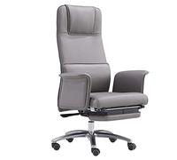 Home Modern Design Executive Chair PU Leather Grey Reclining Office Chair Ergonomic Study Room Computer Desk Chairs Office Chair(