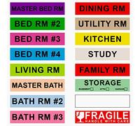 Home Moving Labels, 960pcs (16 Rolls)Different Color Coding Moving Labels for Boxes Stickers + Fragile Moving Stickers + 1 Blank Label roll is for Customized use-Moving-Labels